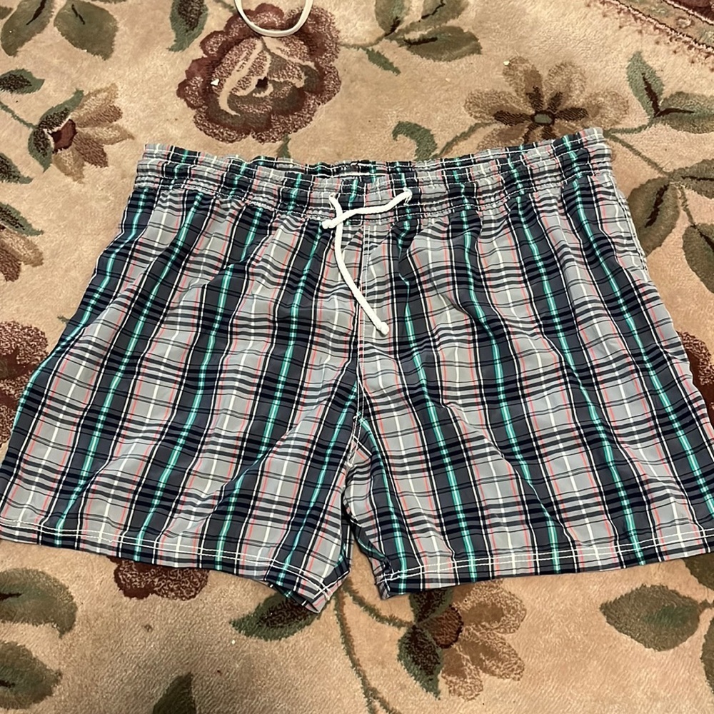Vilebrequin plaid mens swim trunks L
